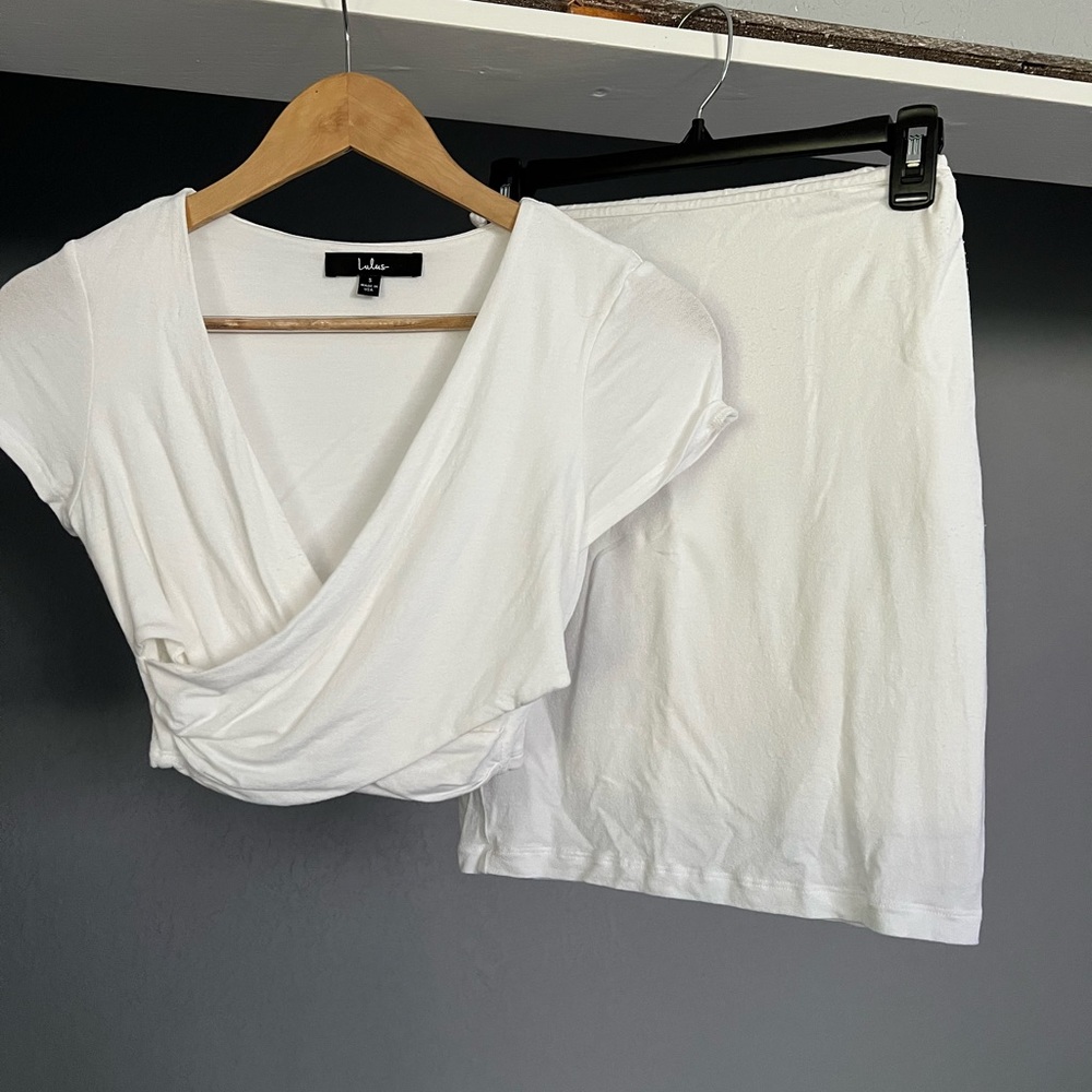 White two piece dress